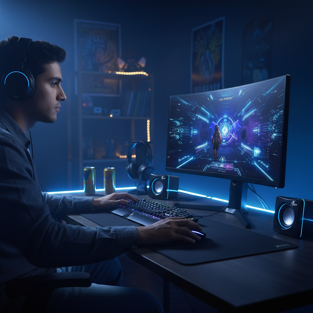 Bocinas gaming setup