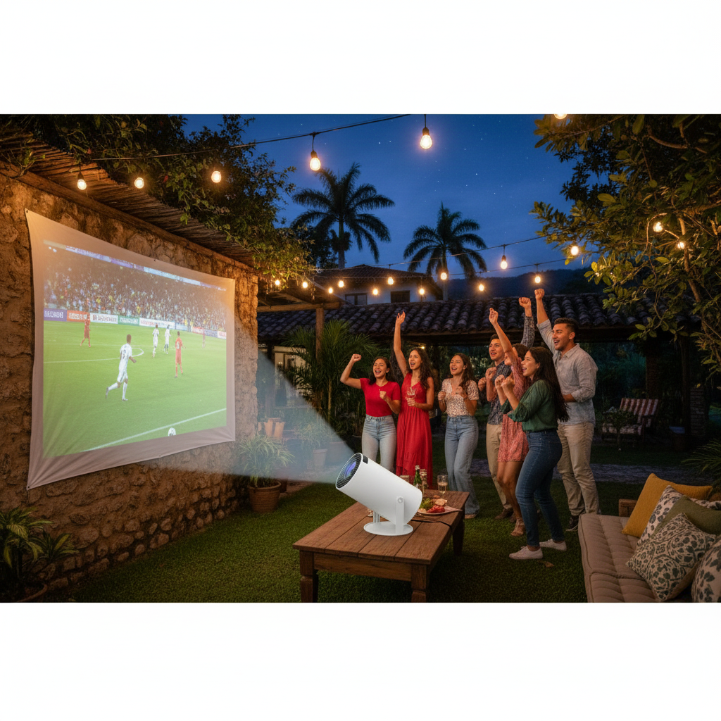 Proyector finca fútbol
