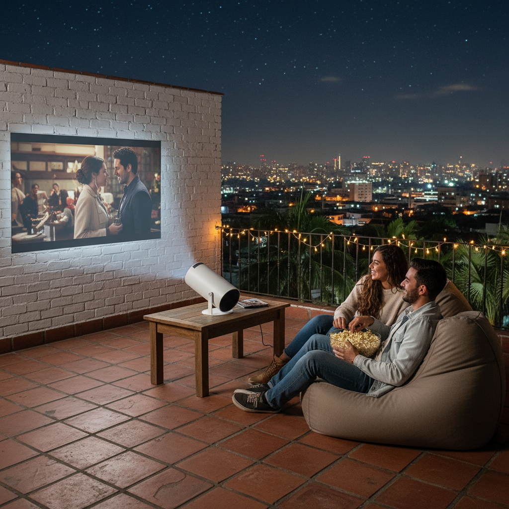 Proyector terraza noche